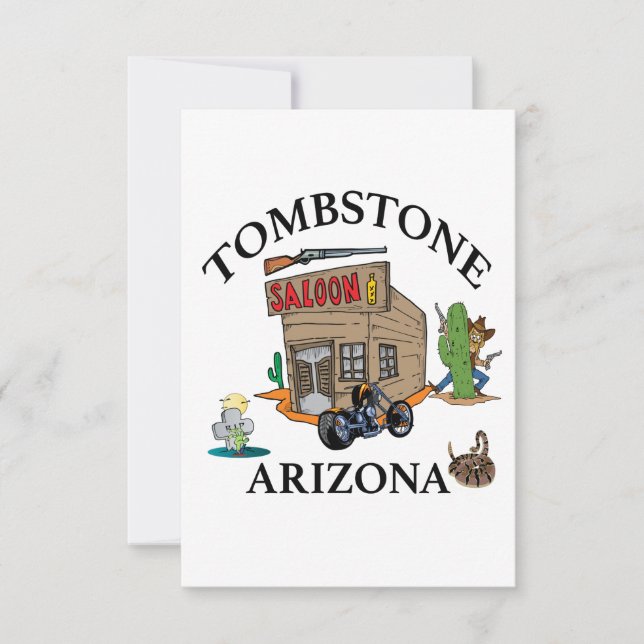 Tarjeta De Agradecimiento Tombstone, Arizona (Anverso)