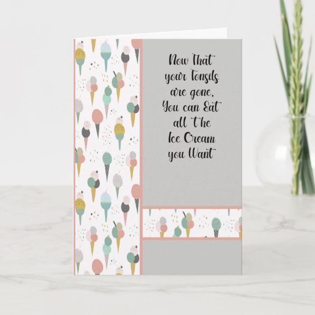 Tarjeta De Agradecimiento Toneladas para niños con hormigón de helado (Anverso)