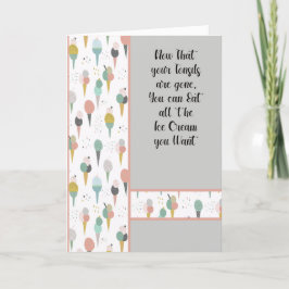 Tarjeta De Agradecimiento Toneladas para niños con hormigón de helado