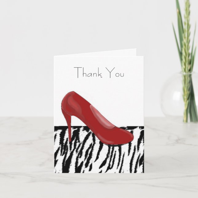 Tarjeta De Agradecimiento Tono rojo alto gracias (Anverso)
