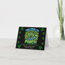 Tarjeta De Agradecimiento Too Cool to Pinch Skateboard Shamrock St. Patricks