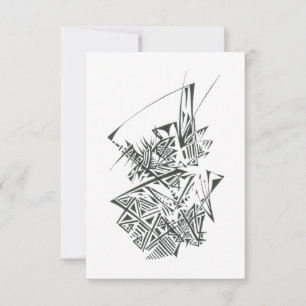 Tarjeta De Agradecimiento Topografía Arte de Tatuaje Tribal Abstracto Blanco