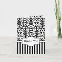 Torbellino blanco y negro Damask, pájaros Gracias