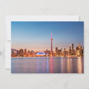 Tarjeta De Agradecimiento Toronto horizonte al atardecer