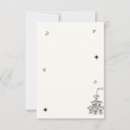 Tarjeta De Agradecimiento Torre de champán ilustrada a mano Foto retro