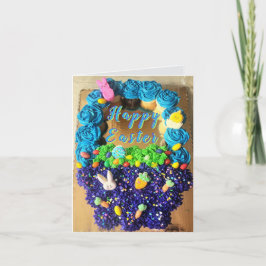 Tarjeta De Agradecimiento Torta de copa, Frosting, Cookies y Candy Easter Ca