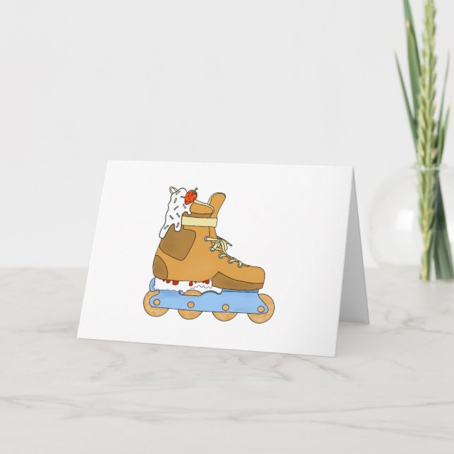 Tarjeta De Agradecimiento Torta de cumpleaños de Rollo en línea (Anverso)