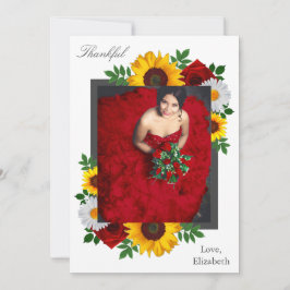 Tarjeta De Agradecimiento Torta De Despedida De Soltera Floral Tradicional