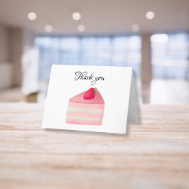 Tarjeta De Agradecimiento Torta de fresa