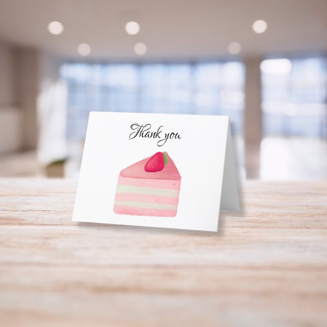 Tarjeta De Agradecimiento Torta de fresa (Subido por el creador)