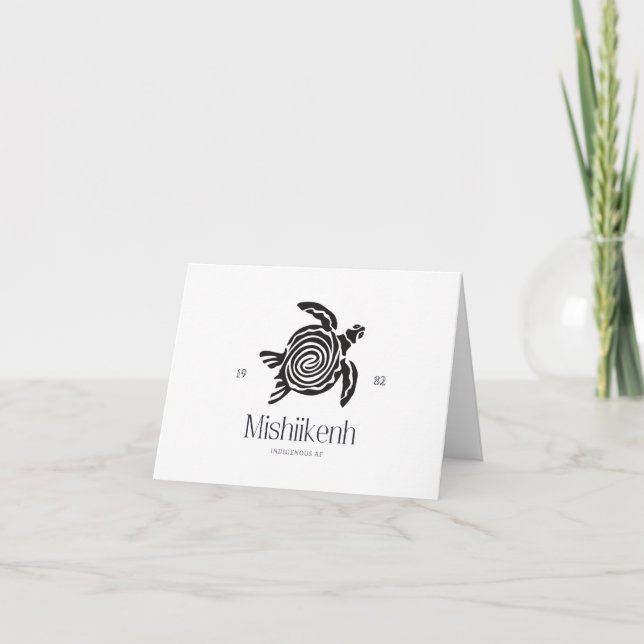 Tarjeta De Agradecimiento Tortuga (Anverso)
