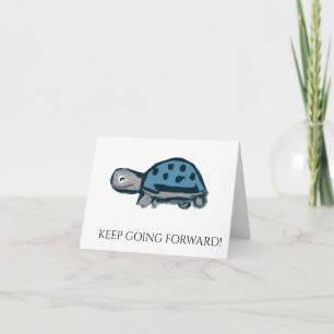 Tarjeta De Agradecimiento Tortuga caprichosa "Sigue adelante"