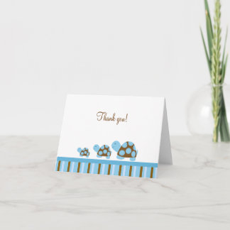 Tarjeta De Agradecimiento Tortugas mod (azul) dobladas