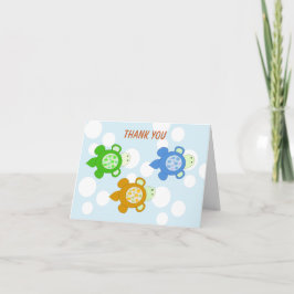 Tarjeta De Agradecimiento Tortugas nadadoras Gracias