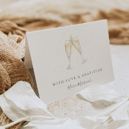 Tarjeta De Agradecimiento Tosta de champán personalizada