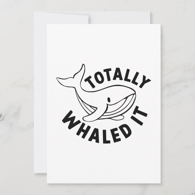 Tarjeta De Agradecimiento Totalmente Lo Whaled (Anverso)