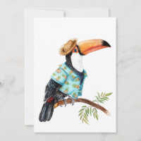 Toucan en camisa hawaiana