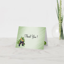 Tarjeta De Agradecimiento Toucanes exóticos gracias por estar en blanco dent