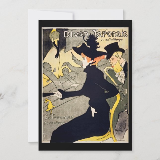 Tarjeta De Agradecimiento Toulouse-Lautrec - Divan Japonais (Anverso)
