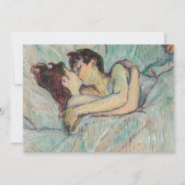Tarjeta De Agradecimiento Toulouse-Lautrec - En La Cama, El Beso