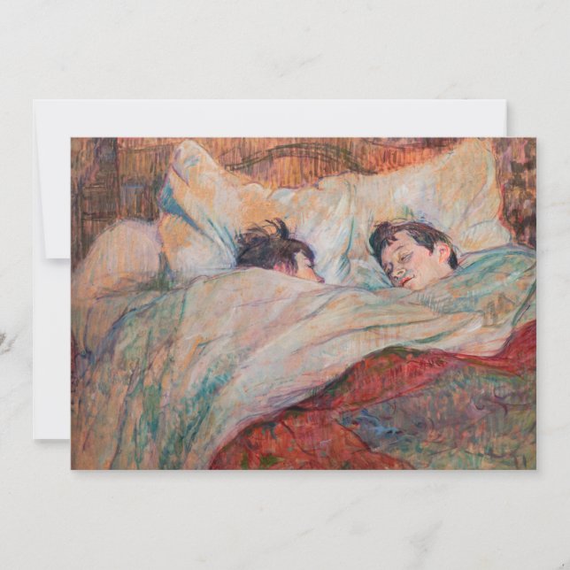 Tarjeta De Agradecimiento Toulouse-Lautrec - La cama (Anverso)