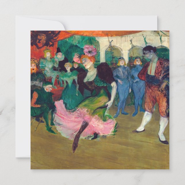 Tarjeta De Agradecimiento Toulouse-Lautrec - Marcelle Lender, Dancing Bolero (Anverso)