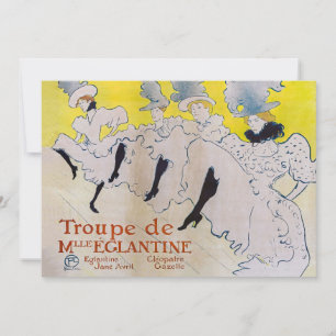Tarjeta De Agradecimiento Toulouse-Lautrec - Troupe de Mlle Eglantine