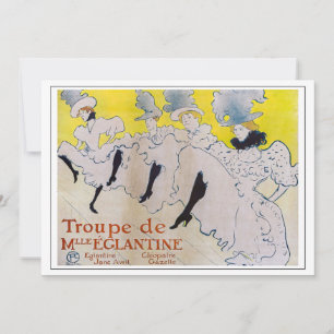 Tarjeta De Agradecimiento Toulouse-Lautrec - Troupe de Mlle Eglantine
