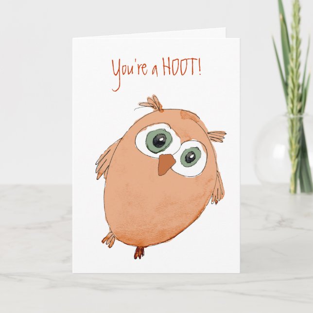 Tarjeta De Agradecimiento ¡Trabajar aquí es más divertido para OWL de nosotr (Anverso)