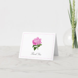 Tarjeta de agradecimiento tradicional de Hidrangea