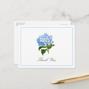 Tarjeta de agradecimiento tradicional de Hortensia