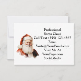 Tarjeta De Agradecimiento Traditional Santa Claus Business Thank You Card