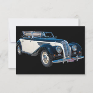 Tarjeta De Agradecimiento Traducción de automóviles convertibles de vintage