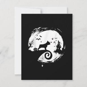 Tarjeta De Agradecimiento Traje de Halloween de Bulldog Francés Luna Regalo