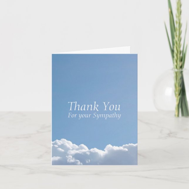 Tarjeta De Agradecimiento Tranquilidad de Sky 3, solidaridad gracias (Anverso)
