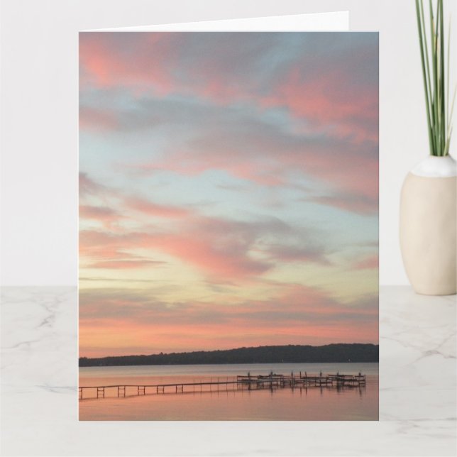 Tarjeta De Agradecimiento Tranquilidad del atardecer (Anverso)