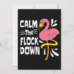 Tarjeta De Agradecimiento Tranquilizar A La Rebaño Con Flamingo Rosa Gracios
