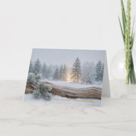 Tarjeta De Agradecimiento “Tranquilo y Brillante del Bosque Invernal”