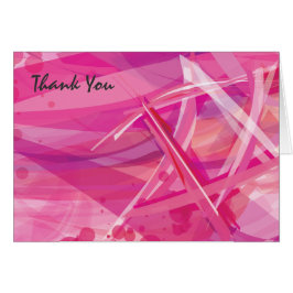 Tarjeta de agradecimiento TRANSPARENTE STAR-Pink B