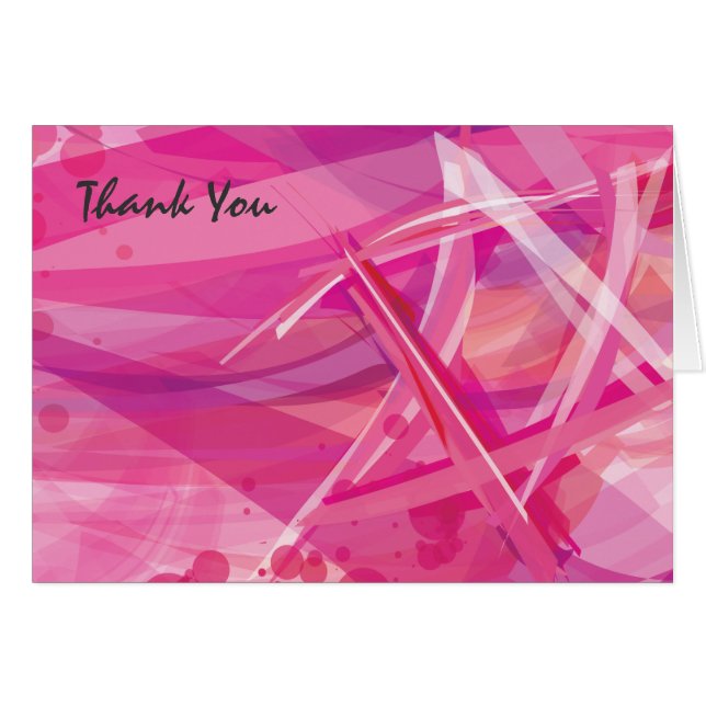 Tarjeta de agradecimiento TRANSPARENTE STAR-Pink B (Anverso (Horizontal))
