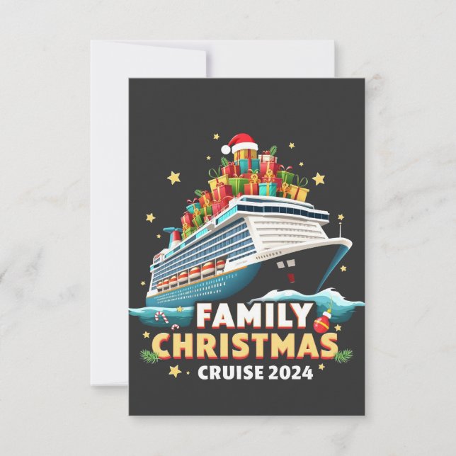 Tarjeta De Agradecimiento Travesía de Navidades familiares de crucero 2024 (Anverso)
