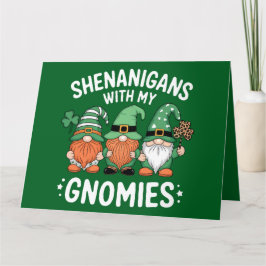 Tarjeta De Agradecimiento Travesuras Con Mis Gnomitos Día de San Patricio Ir