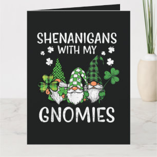 Tarjeta De Agradecimiento Travesuras del Día de San Patricio con Gnomies Gno