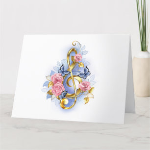 Tarjeta De Agradecimiento Treble arrecife con rosas rosas rosas rosas