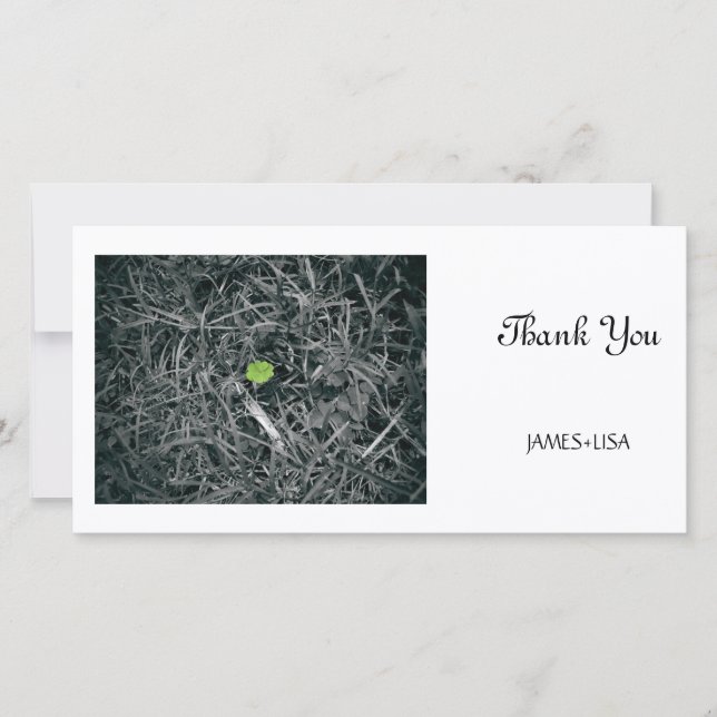 Tarjeta De Agradecimiento trébol afortunado (Anverso)