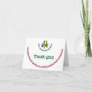 Tarjeta De Agradecimiento Trébol búlgaro irlandés americano