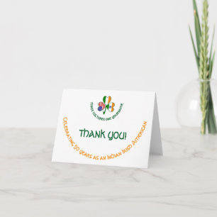 Tarjeta De Agradecimiento Trébol de San Patricio indio irlandés americano