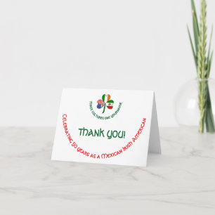 Tarjeta De Agradecimiento Trébol de San Patricio Mexicano Irlandés Americano