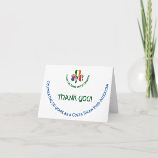 Tarjeta De Agradecimiento Trébol Personalizado Estadounidense Irlandés Costa