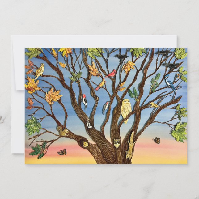 Tarjeta De Agradecimiento Tree Canopy Large Postcard (Anverso)